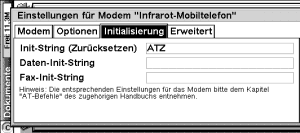 PSION Modem Initalizing-Screen